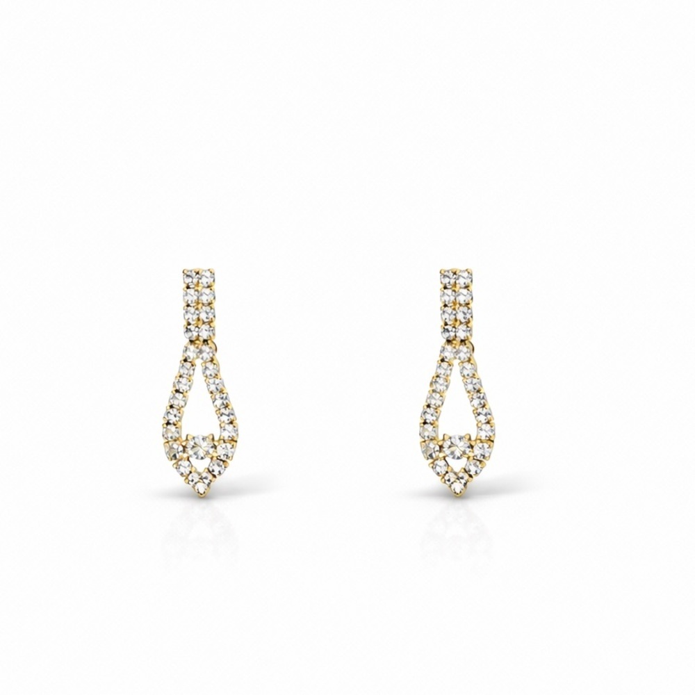 ⚜️ Elegant Gold and Silver Drop Earrings - Picture 1 of 6